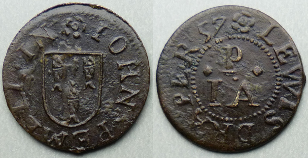 Lewes, John Pemell 1657 farthing